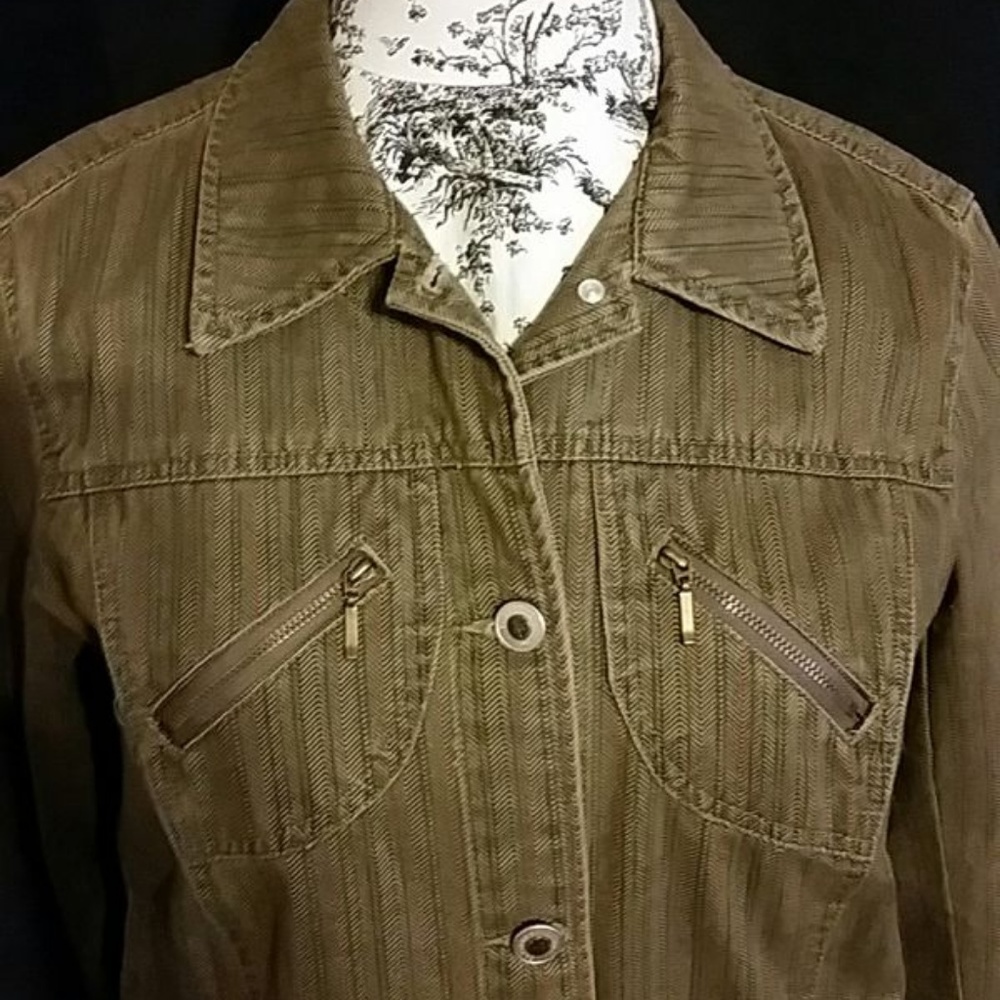 Caribbean Joe Brown Denim Jacket
